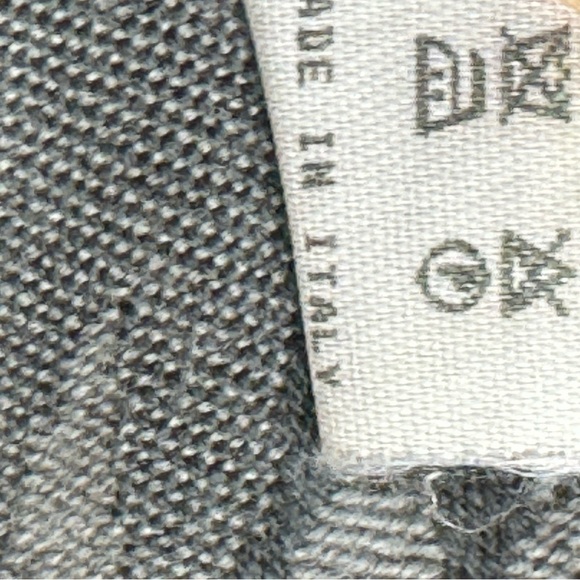 Vintage Gray Italian Wool Leaf Pattern Blanket Scarf Wrap - Picture 11 of 16